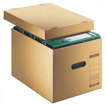  LEITZ Archiv-Schachtel für DIN A4; 340 x 275 x 455 mm (B x H x T); natronbraun; ca. 5 breite oder 7 schmale Ordner 