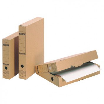  LEITZ Archiv-Schachtel mit Verschlußlasche; 70 x 325 x 265 mm (B x H x T); natronbraun; für DIN A4 