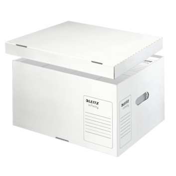  LEITZ Infinity Archiv-Container; 420 x 350 x 265 mm (außen); weiß; für 4x Archivboxen DIN A4 oder 5 Ordner; aus 100% säurefreier Wellpappe 