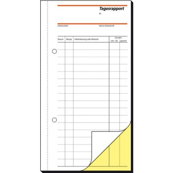  Sigel Rapport / Regiebericht; 105 x 200 mm; weiß, Kopie gelb; Selbstdurchschreibend , mit Mircorperf.; 2 x 40 Blatt; SD024 