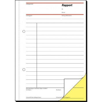  Sigel Rapport / Regiebericht SD025; 148 x 210 mm (DIN A5); weiß, Kopie gelb; Selbstdurchschreibend , mit Mircorperf.; 2 x 40 Blatt 
