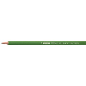  STABILO Greengraph Bleistift; HB; hellgrün mit weißen Kantenstreifen; Sechskantschaft; ohne Radierer 