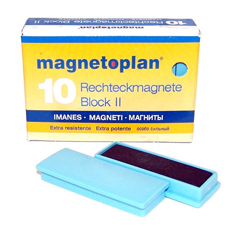 Magnete Rechteckig 19x54mm Div Farb 10pk